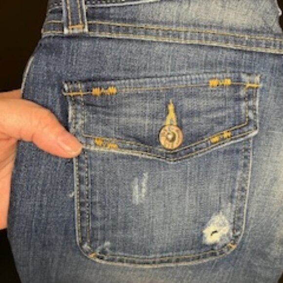 Women's BKE Demin, vintage Stardust Stretch flare jeans. Size 27 x 31 1/2 - Picture 13 of 13